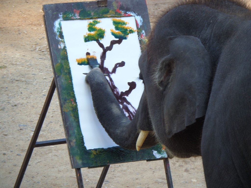 Fest az elefánt